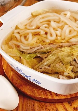 簡単鍋1つ!豚白菜ミルフィーユ鍋うどん☆-レシピのメイン写真