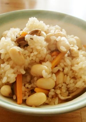 あけぼの大豆でお手軽土鍋ご飯-レシピのメイン写真
