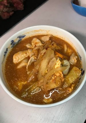 簡単！豚スライス肉のチゲ鍋風スープ-レシピのメイン写真
