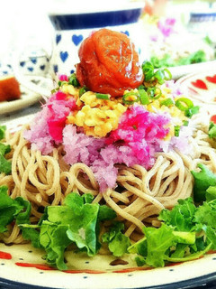 赤大根の梅納豆おろし蕎麦-レシピのメイン写真