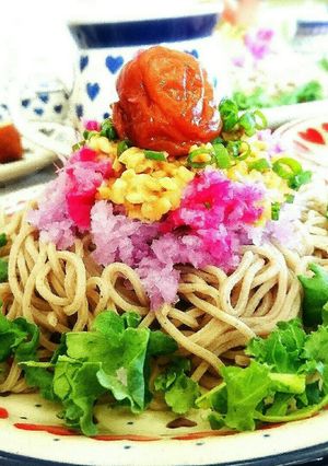 赤大根の梅納豆おろし蕎麦-レシピのメイン写真