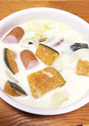 家にある野菜であったかミルクスープ-レシピのメイン写真