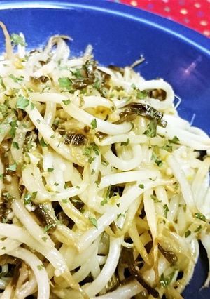 節約【もやしと塩昆布のペペロンチーノ風】-レシピのメイン写真
