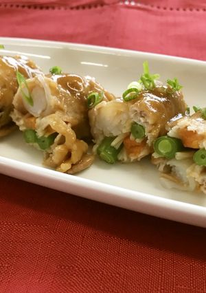 【小結しらたき】こんにゃくと野菜の肉巻き-レシピのメイン写真