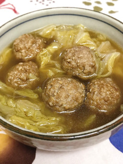 白菜と豚挽肉の団子鍋-レシピのメイン写真