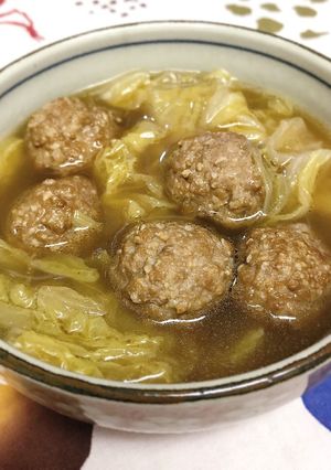 白菜と豚挽肉の団子鍋-レシピのメイン写真