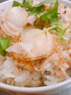 簡単!あさりと帆立の炊き込みご飯-レシピのメイン写真