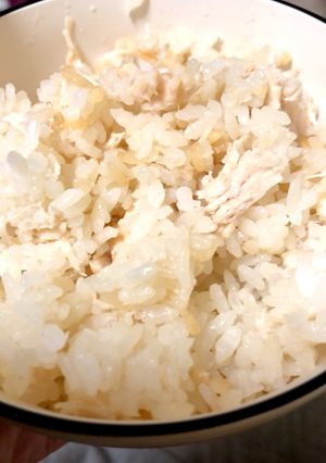 ズボラ飯「鍋キューブサラダチキンご飯」-レシピのメイン写真