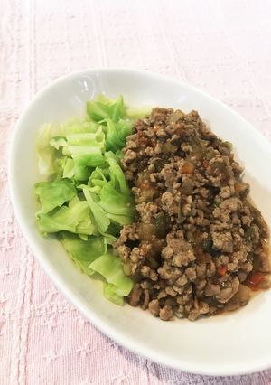 茹でキャベツのザーサイ肉そぼろあんかけ-レシピのメイン写真