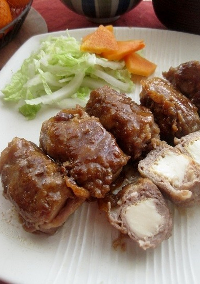 豚肉の厚揚げ巻き甘酢風味-レシピのメイン写真