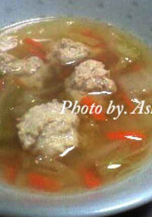 白菜たっぷりダシが美味しい鶏団子スープ-レシピのメイン写真