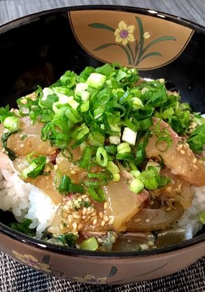 あじの刺身丼(漬け丼)-レシピのメイン写真