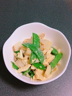 絹さやとかまぼこの和え物-レシピのメイン写真