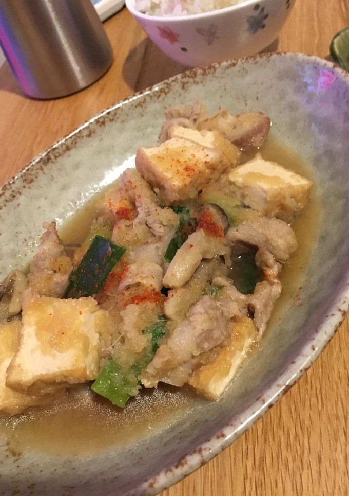 厚揚げと豚バラのおろし煮-レシピのメイン写真