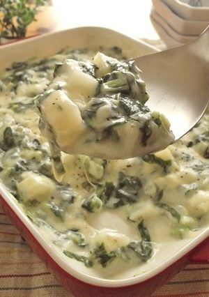 レンジで♪じゃがいもと大根菜のグラタン-レシピのメイン写真