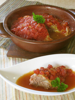 トマト味の白菜とミンチの重ね煮 -レシピのメイン写真