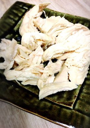 美味しい鶏胸肉の茹で方&チキンスープ-レシピのメイン写真