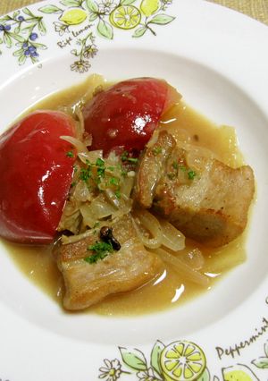 豚バラ肉とりんごのアップルワイン煮-レシピのメイン写真
