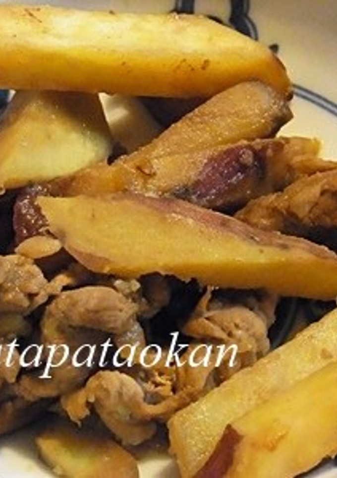 ほっこり♪さつまいもと豚肉の甘辛煮-レシピのメイン写真