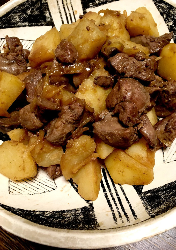 鶏レバーとじゃがいもの炒め煮塩麹入り-レシピのメイン写真