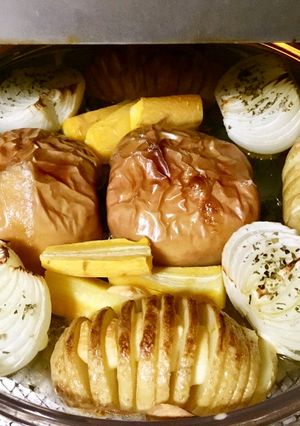 オーブン(トースター) 野菜とリンゴ-レシピのメイン写真