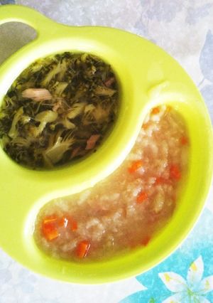 7ヶ月から☆タラとツナと野菜のおかゆ♡-レシピのメイン写真