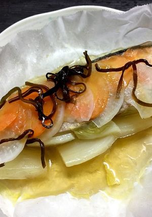 ハマチの塩昆布蒸し-レシピのメイン写真