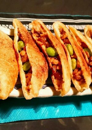 納豆と肉みその袋焼き-レシピのメイン写真