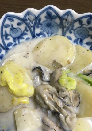 かきとじゃがいものホワイトクリーム煮-レシピのメイン写真