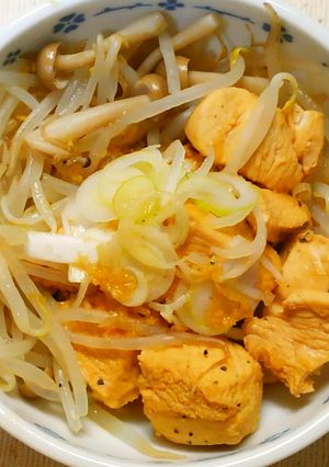 鶏肉の甘酢生姜漬け～もやしとしめじ添え～-レシピのメイン写真