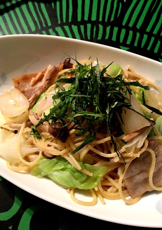 豚肉とキャベツの和風スパゲティ-レシピのメイン写真