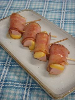 おさかなのソーセージとチーズベーコン巻き-レシピのメイン写真