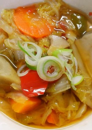 ごぼうと白菜ピーマン 蒲鉾の中華煮込み❀-レシピのメイン写真