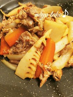 筍と豚肉の豆板醤炒め♪-レシピのメイン写真