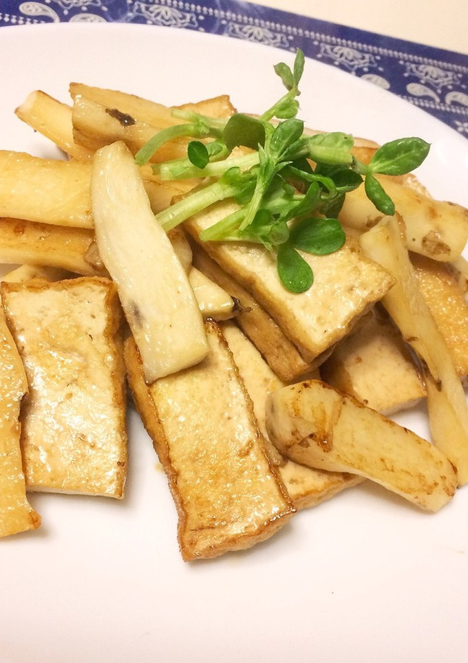 簡単♡山芋と厚揚げ豆腐のバター醤油炒め-レシピのメイン写真