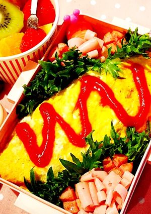 簡単にキレイに見えちゃう！オムライス弁当-レシピのメイン写真