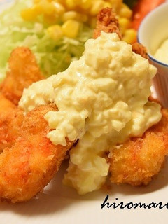 簡単!手作りタルタルソースでエビフライ-レシピのメイン写真