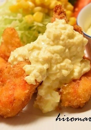 簡単！手作りタルタルソースでエビフライ-レシピのメイン写真