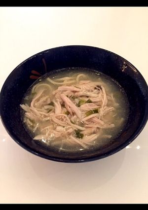 鶏肉の雑炊風ネギ生姜スープ-レシピのメイン写真