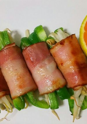 超簡単！もやし、ピーマンベーコン！-レシピのメイン写真