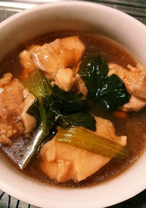鶏肉と小松菜の煮物♪-レシピのメイン写真