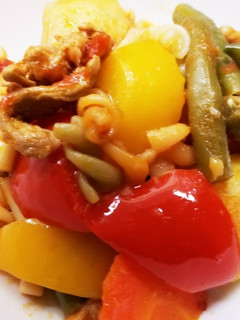豚肉とじゃがいものアラビアータ ペンネ風-レシピのメイン写真