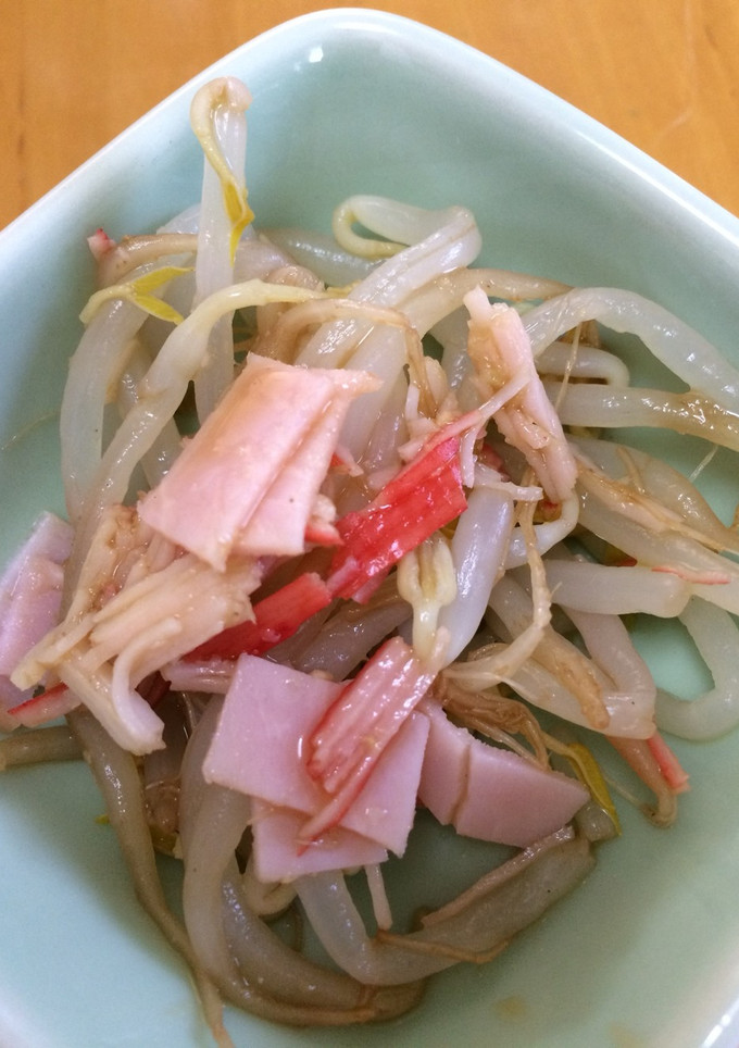 もやしとカニカマ＆ハムのわさび醤油和え-レシピのメイン写真