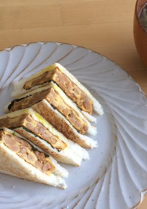 納豆オムレツサンド-レシピのメイン写真