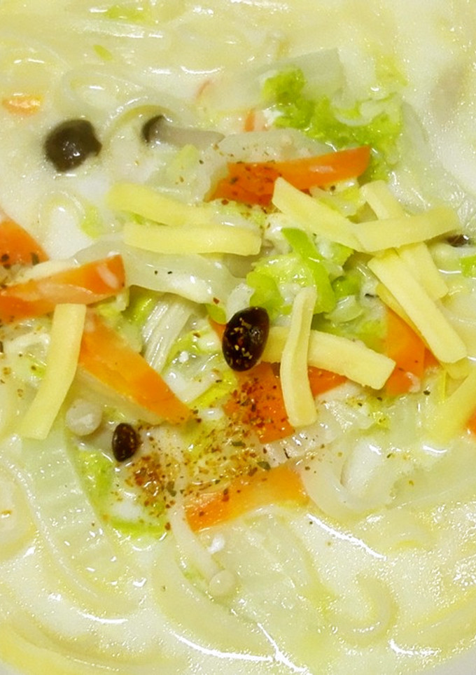 うどんだって白菜とミルク煮できた-レシピのメイン写真