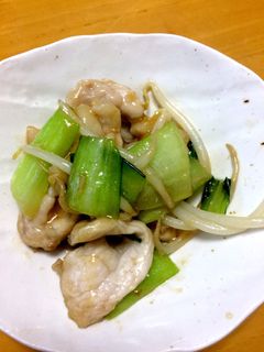 豚肉と青梗菜&もやしのピリ辛味噌炒め♫-レシピのメイン写真