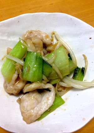 豚肉と青梗菜＆もやしのピリ辛味噌炒め♫-レシピのメイン写真