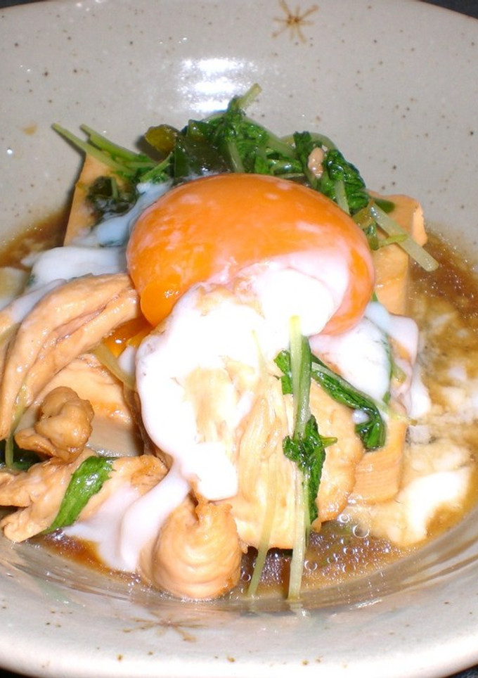 ささみと豆腐のすき焼き～温泉卵添え～-レシピのメイン写真