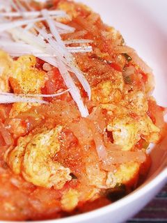 大根とトマトの中華卵炒め-レシピのメイン写真