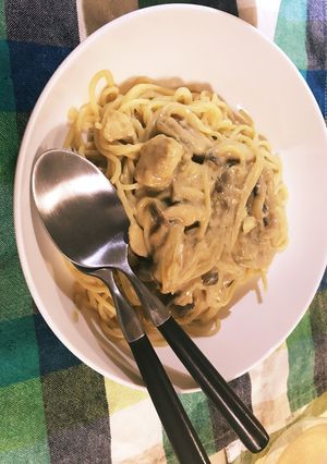 乾燥ポルチーニ茸のクリームパスタ-レシピのメイン写真